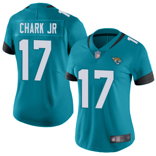 Nike Jacksonville Jaguars 17 DJ Chark Jr Teal Green Alternate Women Stitched NFL Vapor Untouchable Limited Jersey